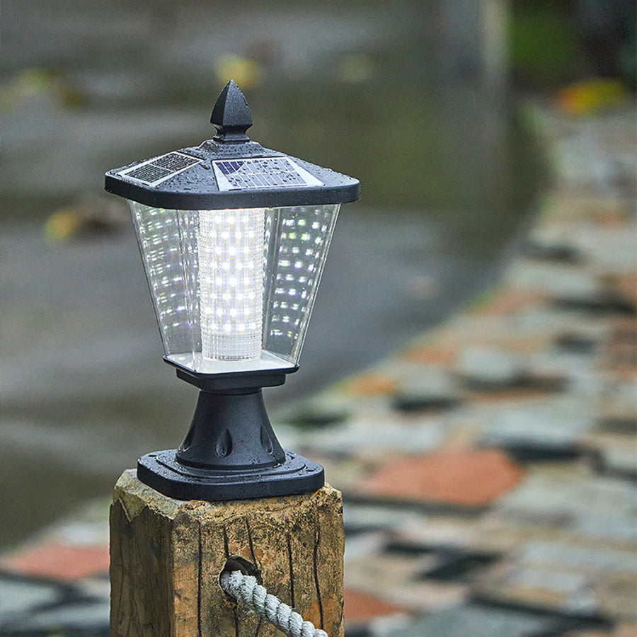 LED Solar Powered Post Cap Lights Waterproof Column Lights