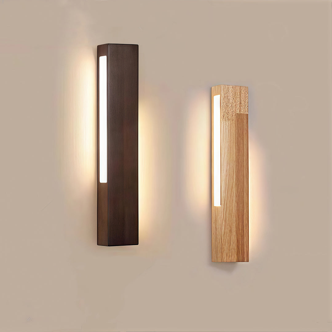 Japanese Wall Light for Bedside Aluminum Wood LED Lamp
