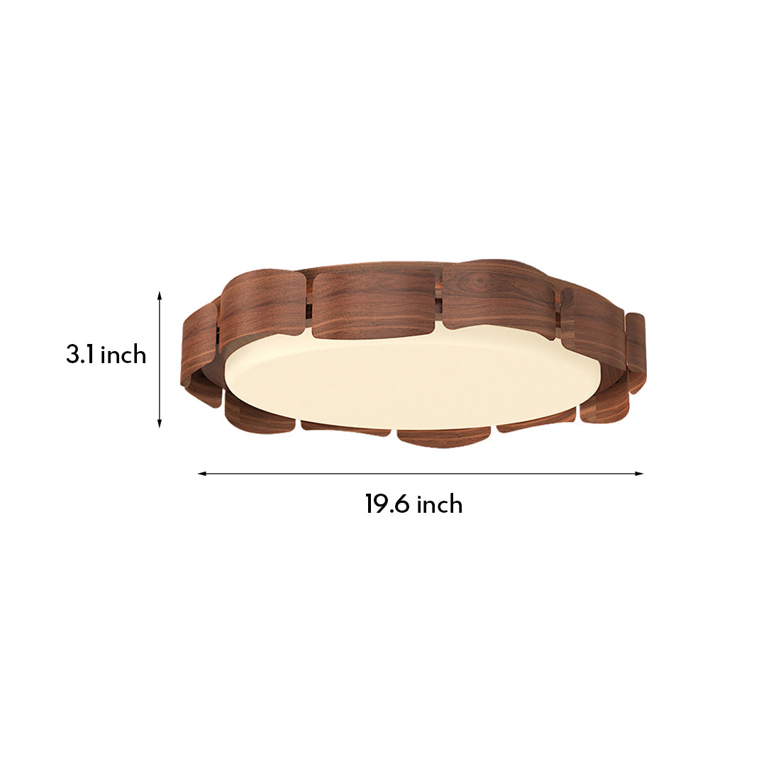 Wooden Ceiling Lights wide-spectrum LED Flush Mount Light