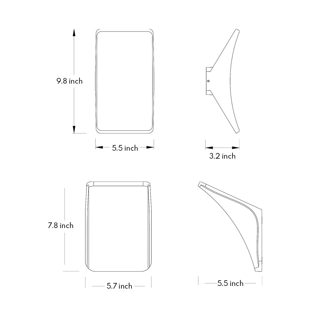 LED Outdoor In Wall Lights Waterproof Minimalist Style
