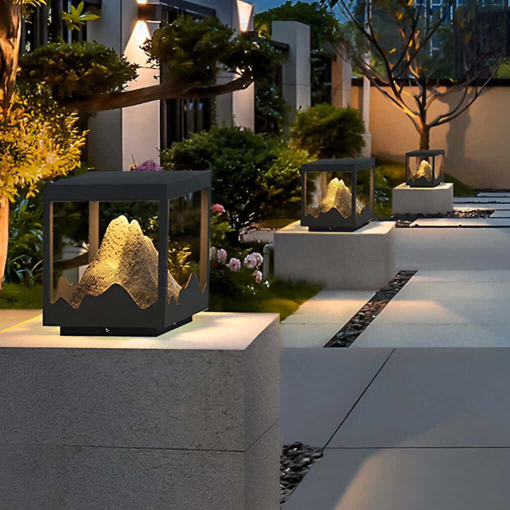 Decorate Pillar Light Waterproof Mountain Landscape Light