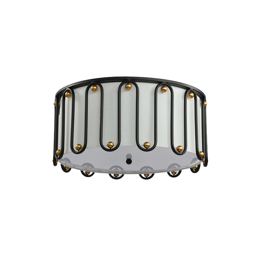 Drum Ceiling Light Flush Mount American Vintage Round Unique Lights