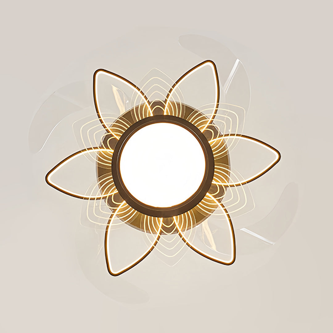 Black Modern Ceiling Fan with Light Minimalist Style Iron Body Light