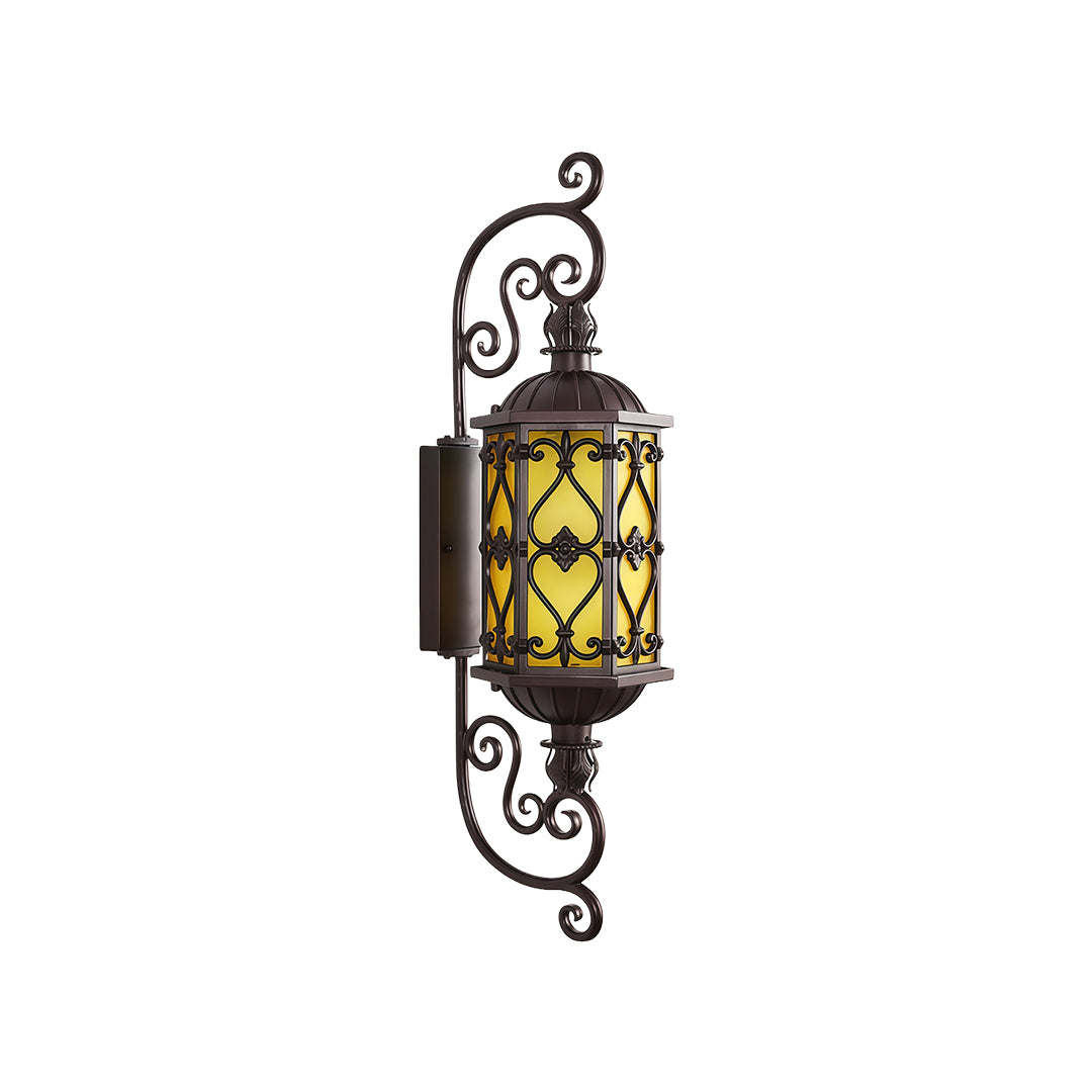 LED Outdoor Wall Lighting European Retro Dual-Head Round Lamp