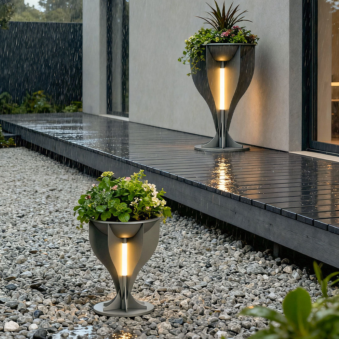 Lighted Planter Outdoor Waterproof Openwork Landscape Light