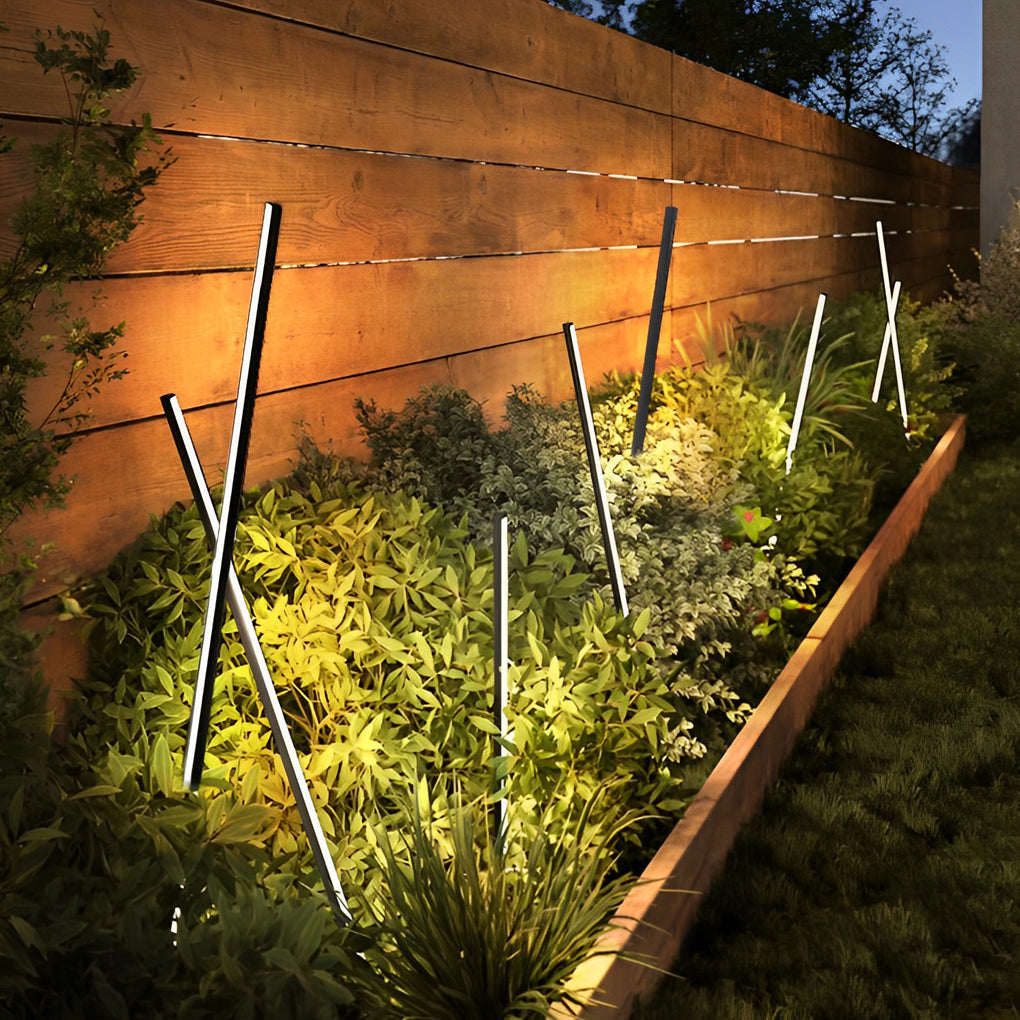 Contemporary Outdoor Floor Lamps Waterproof LED Linear Lamp