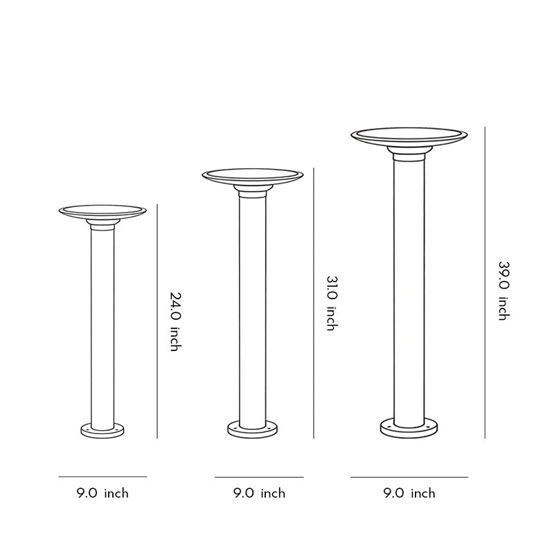 Decorative Solar Path Lights Modern Black Garden Light
