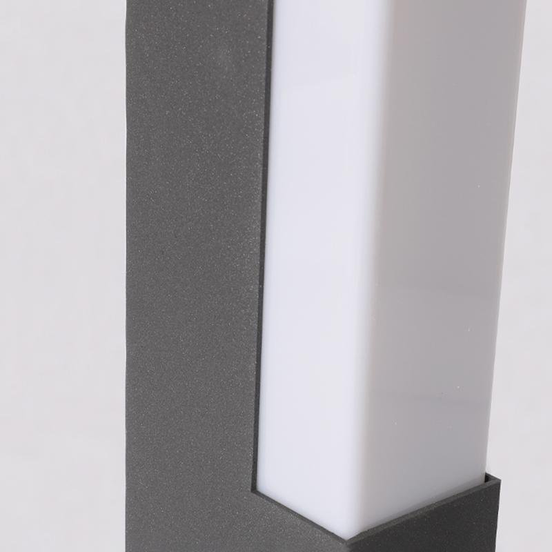 Modern Black Square Tall Aluminum LED Landscape Lighting Pathway Lights