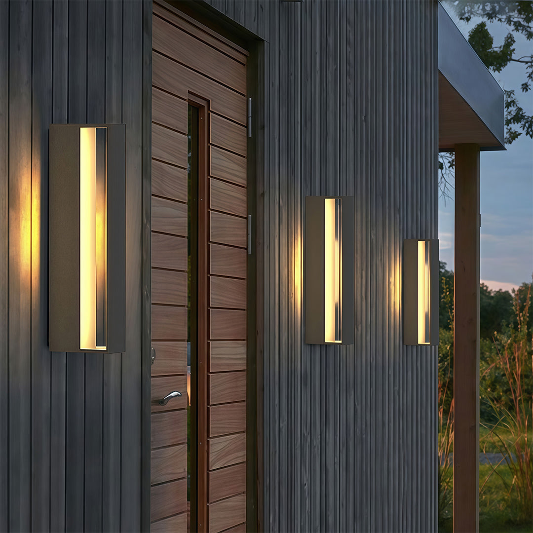 Black Sconces Outdoor Modern Waterproof Metal Light