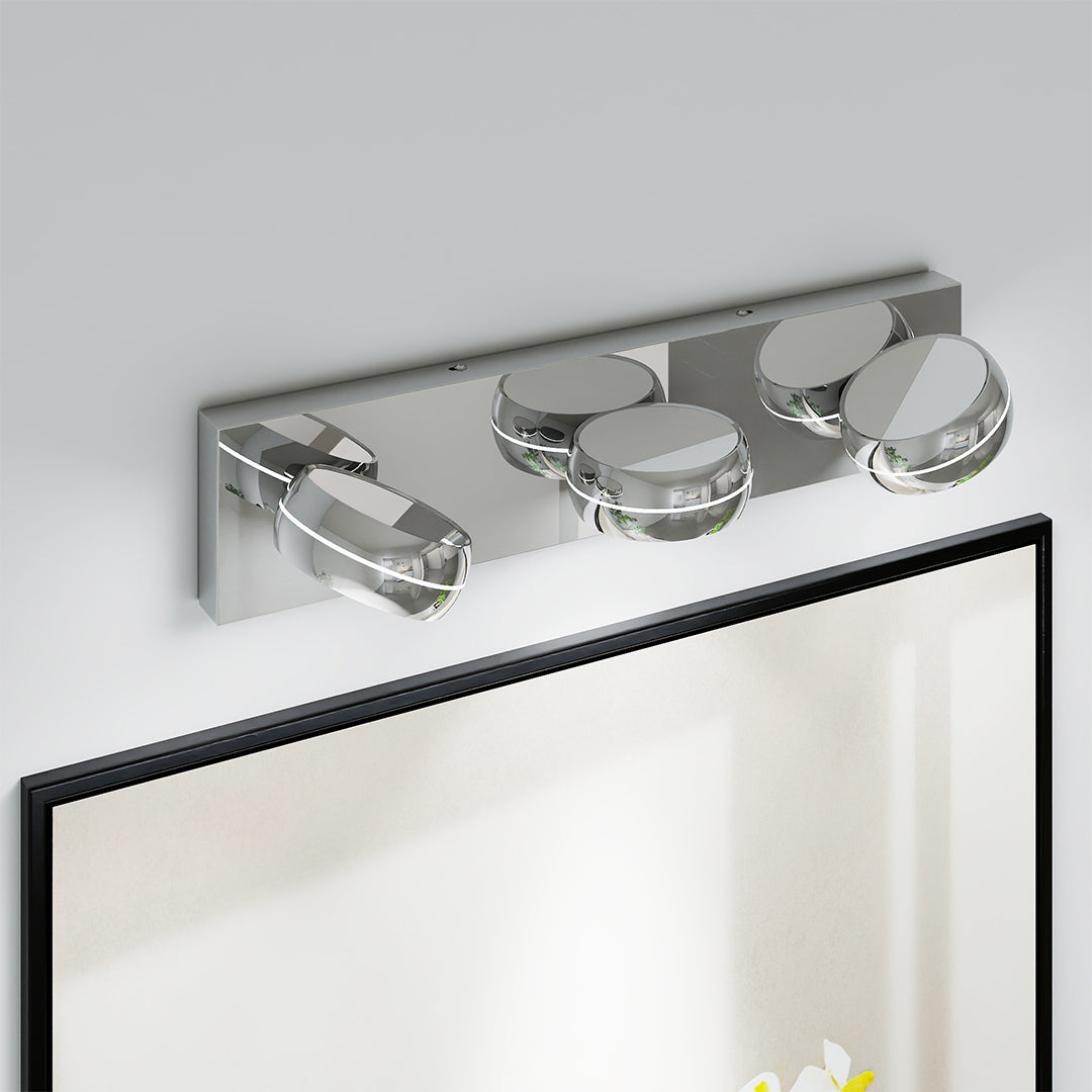 Chrome Bathroom Vanity Light Luxury Minimalist Aluminum Mirror Light
