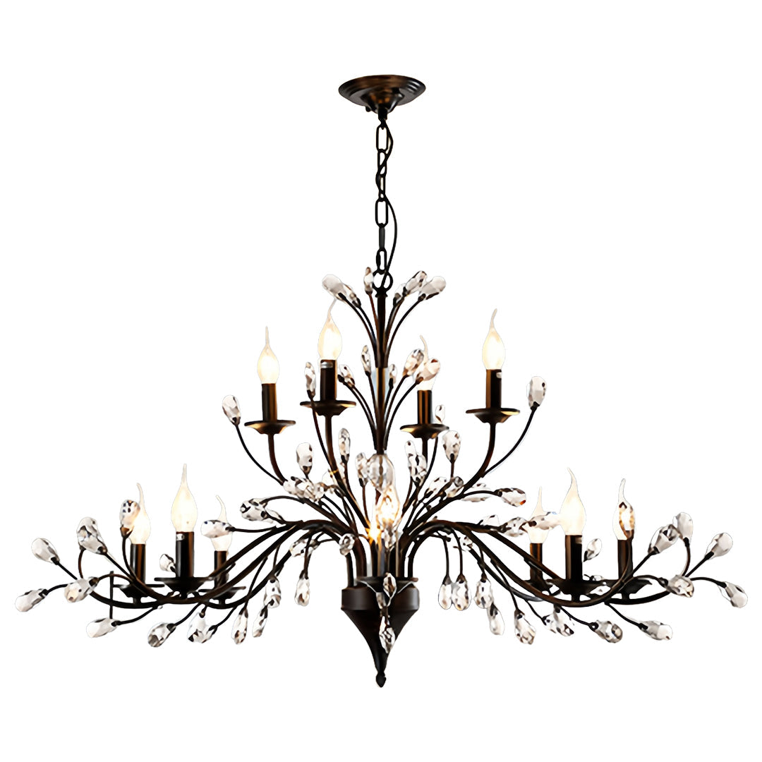 Contemporary Candle Chandelier LED Candelabra Bulbs Ceiling Light