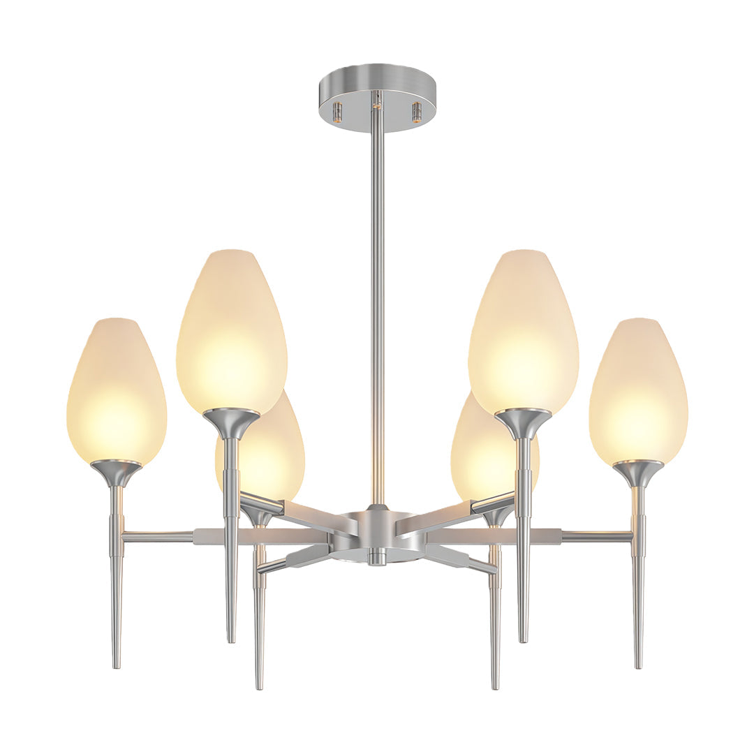 Glass Modern Chandelier Luxury Brass Minimalist Ceiling Light