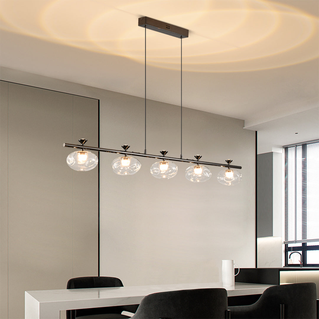 Linear Glass Chandelier Modern Minimalist