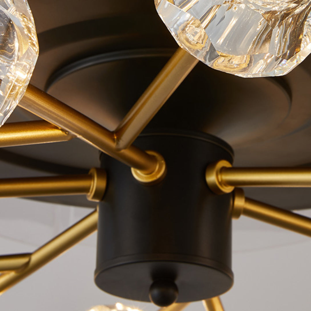 Ceiling Fan With Multiple Lights Nordic Crystal Invisible Ceiling Fan