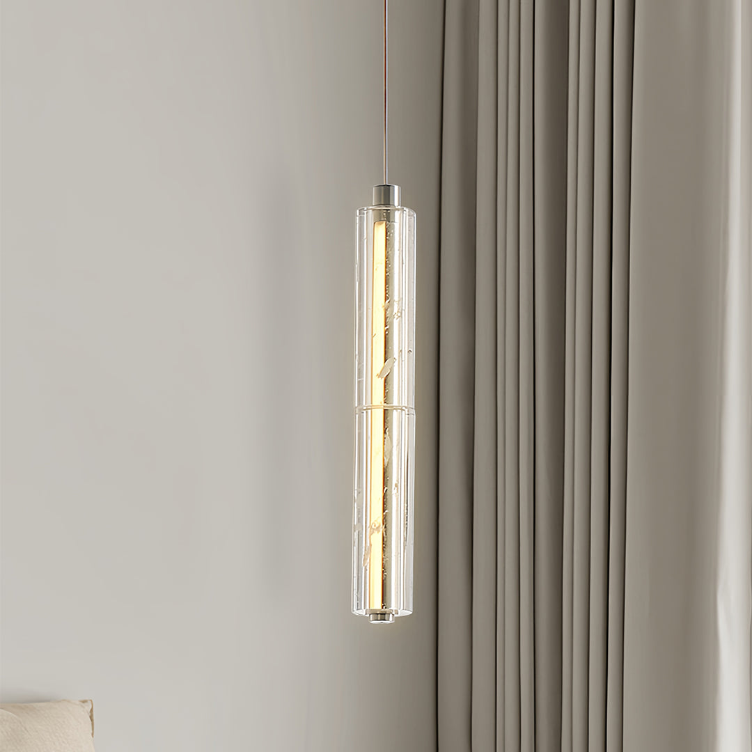 Modern Crystal Pendant Light Minimalist Linear Ceiling Light