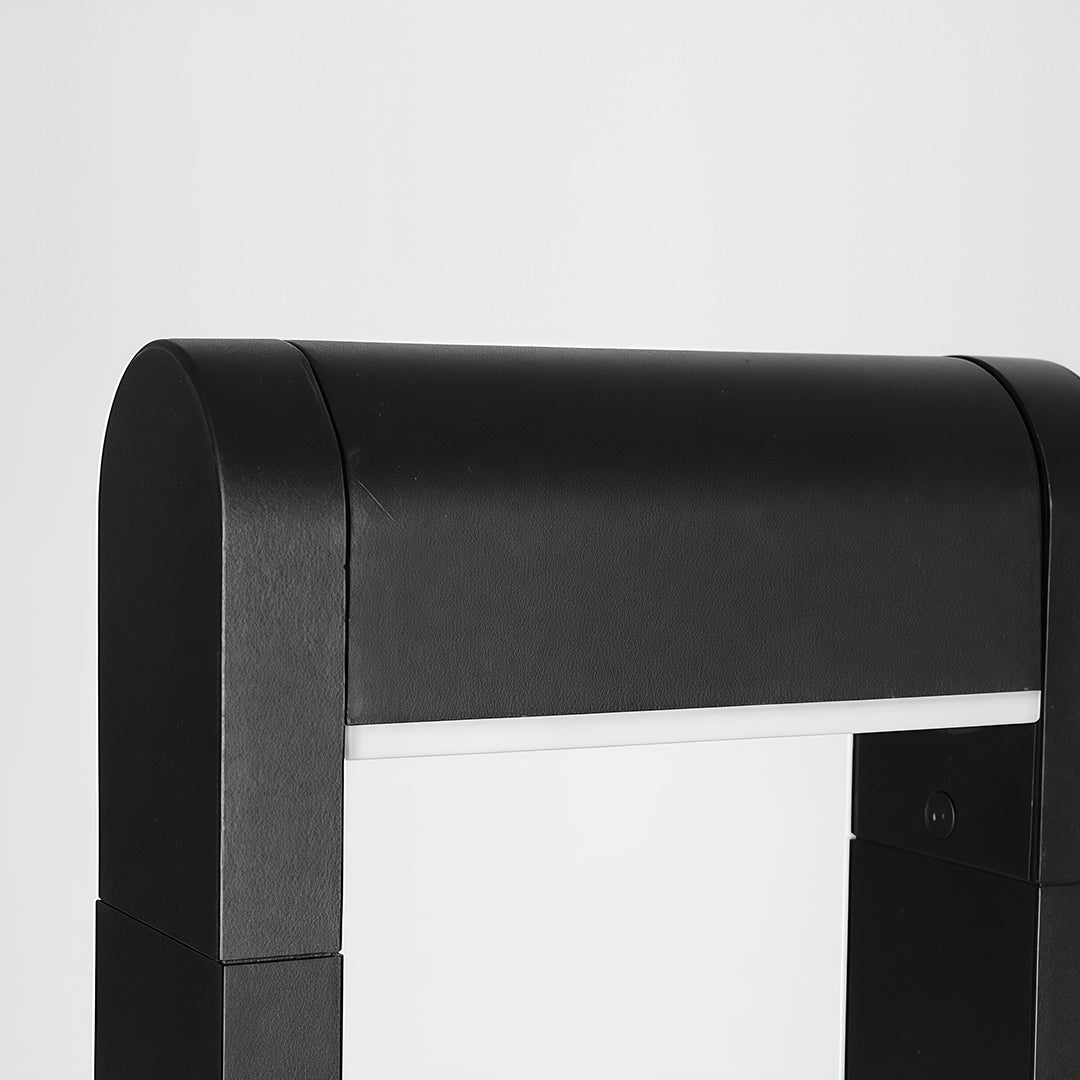 Pathway Bollard Lights Minimalist Black Square Outdoor Light