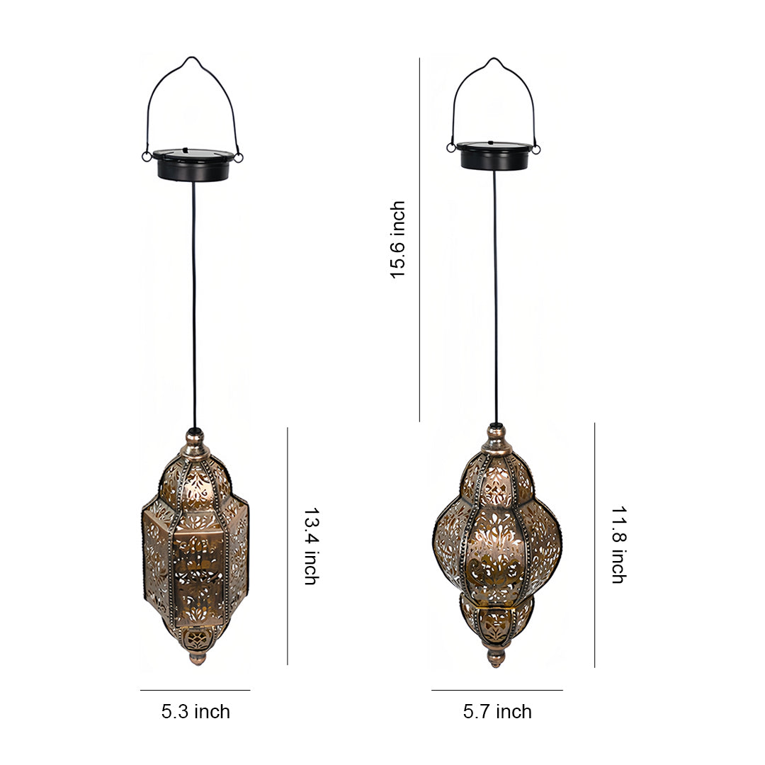 Outdoor Moroccan Lanterns Waterproof Solar Powered Garden Light