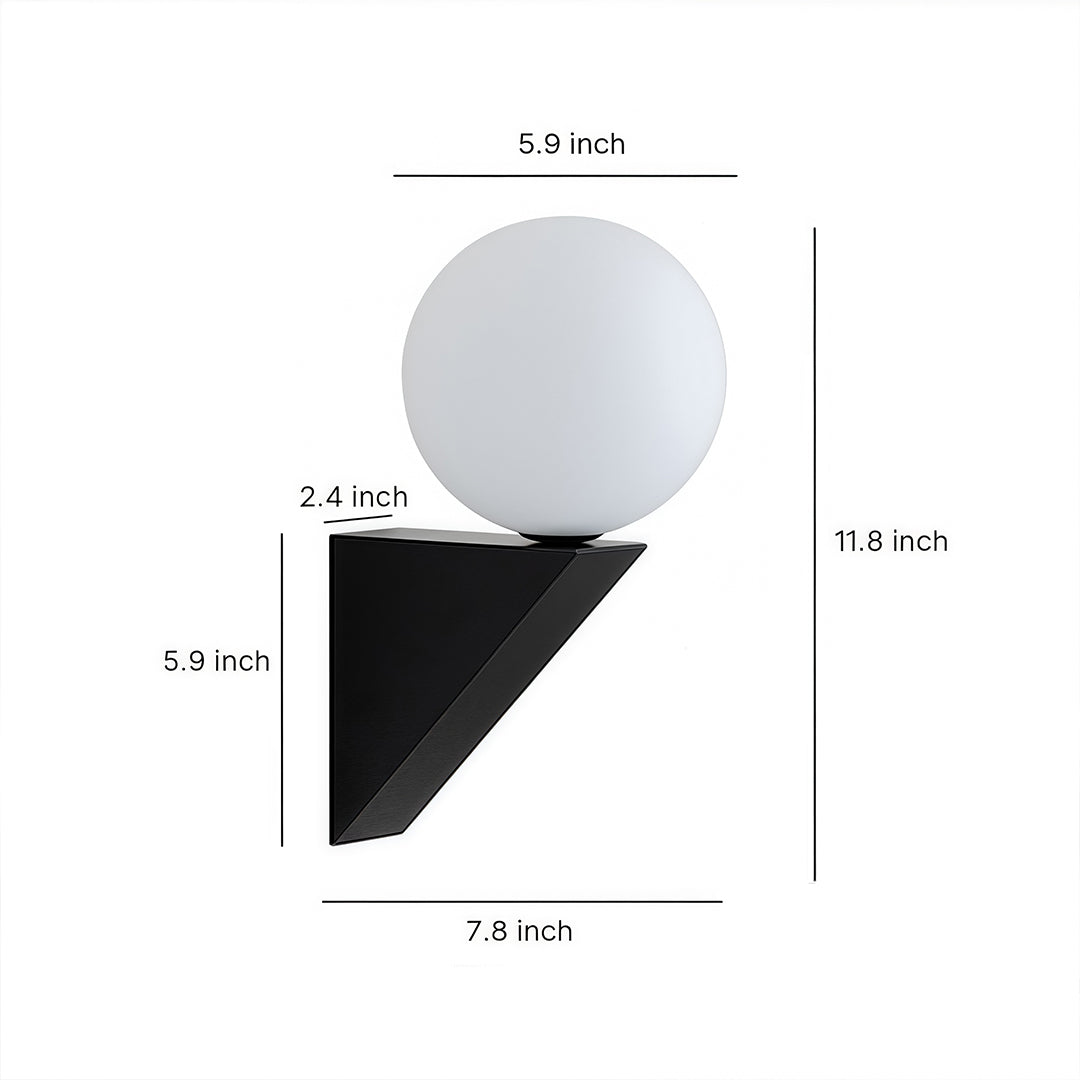Globe Wall Light Nordic Minimalist Style Clear Glass Spherical Lamp