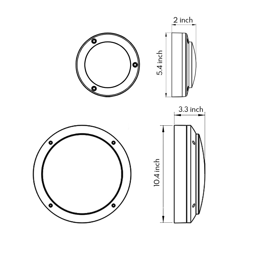 Round Outdoor Wall Lights Waterproof Minimalist Style