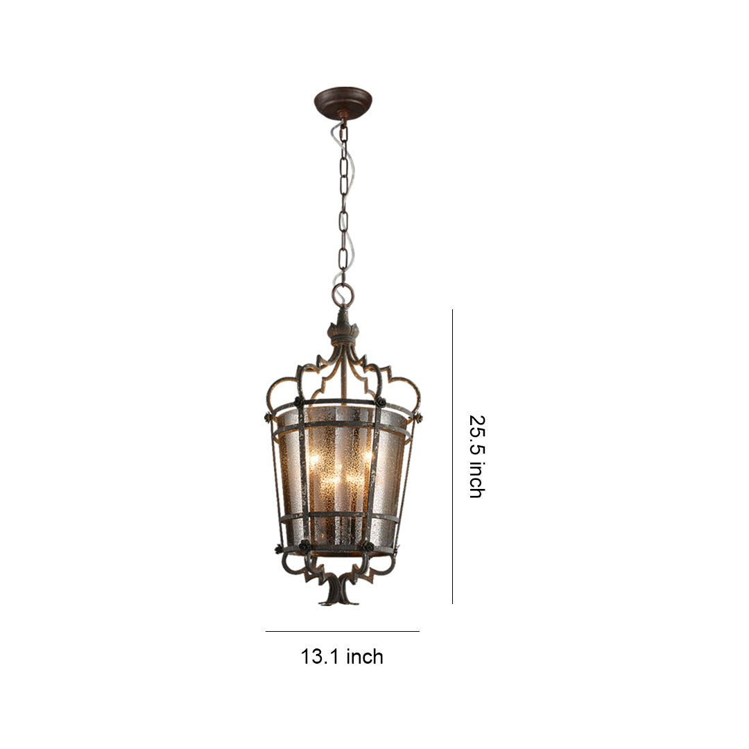 Italian Pendant Light Antique Bronze Finish Elegant Ceiling Light