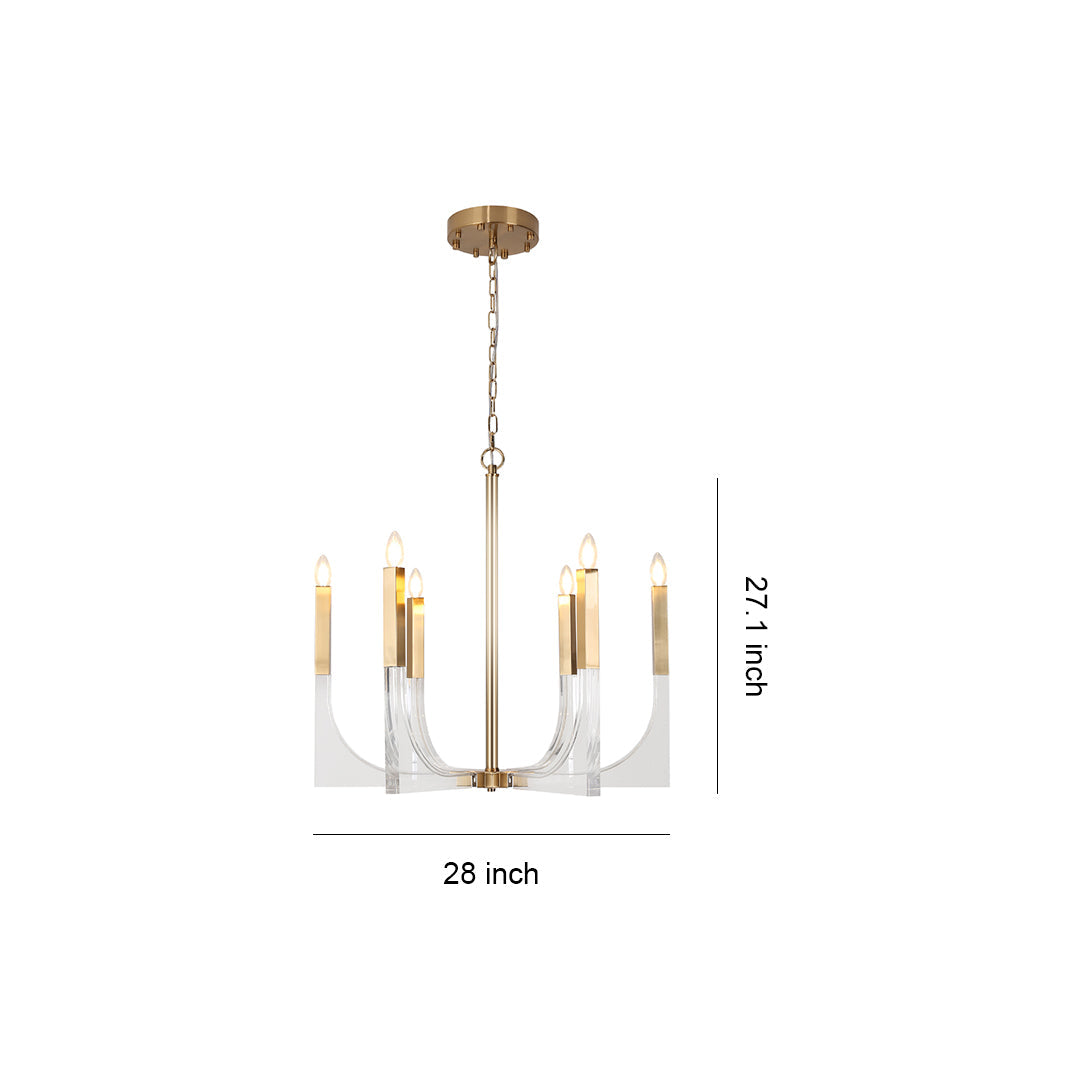Acrylic Chandeliers with Elegant Minimalist Design Chic Ceiling Light