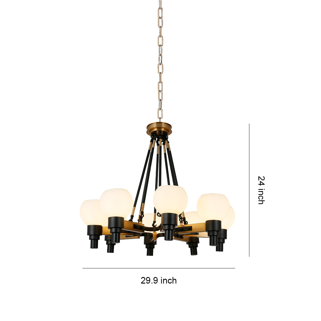 8 light chandeliers Vintage Artistic Bean Globe Ball Ceiling Light