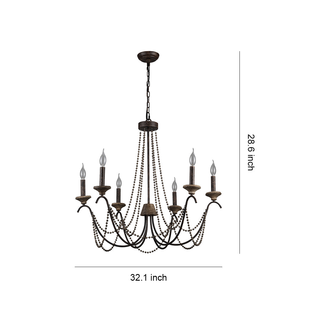 French Style Chandelier with Candelabra Classic Ceiling Light