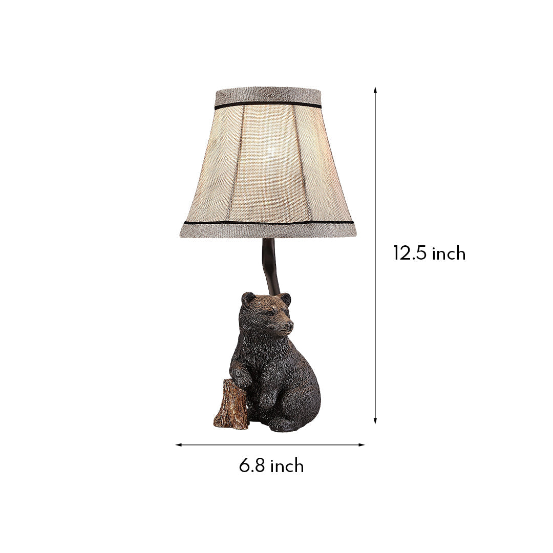 Resin Table Lamp European-Style Elegant Bear Stylish Decorative Light