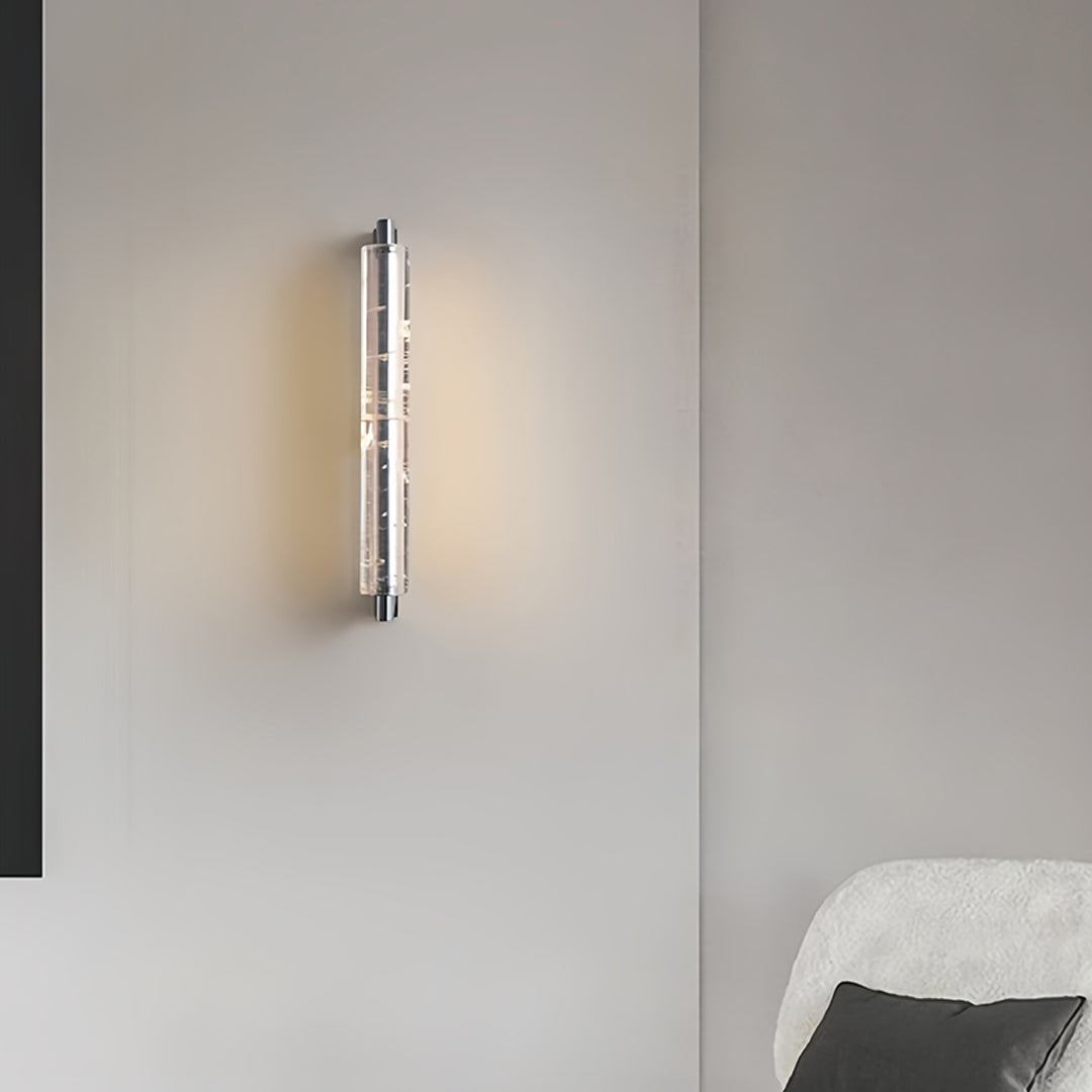 Metal Wall Art with LED Lights Modern Minimalist Crystal Wall Light