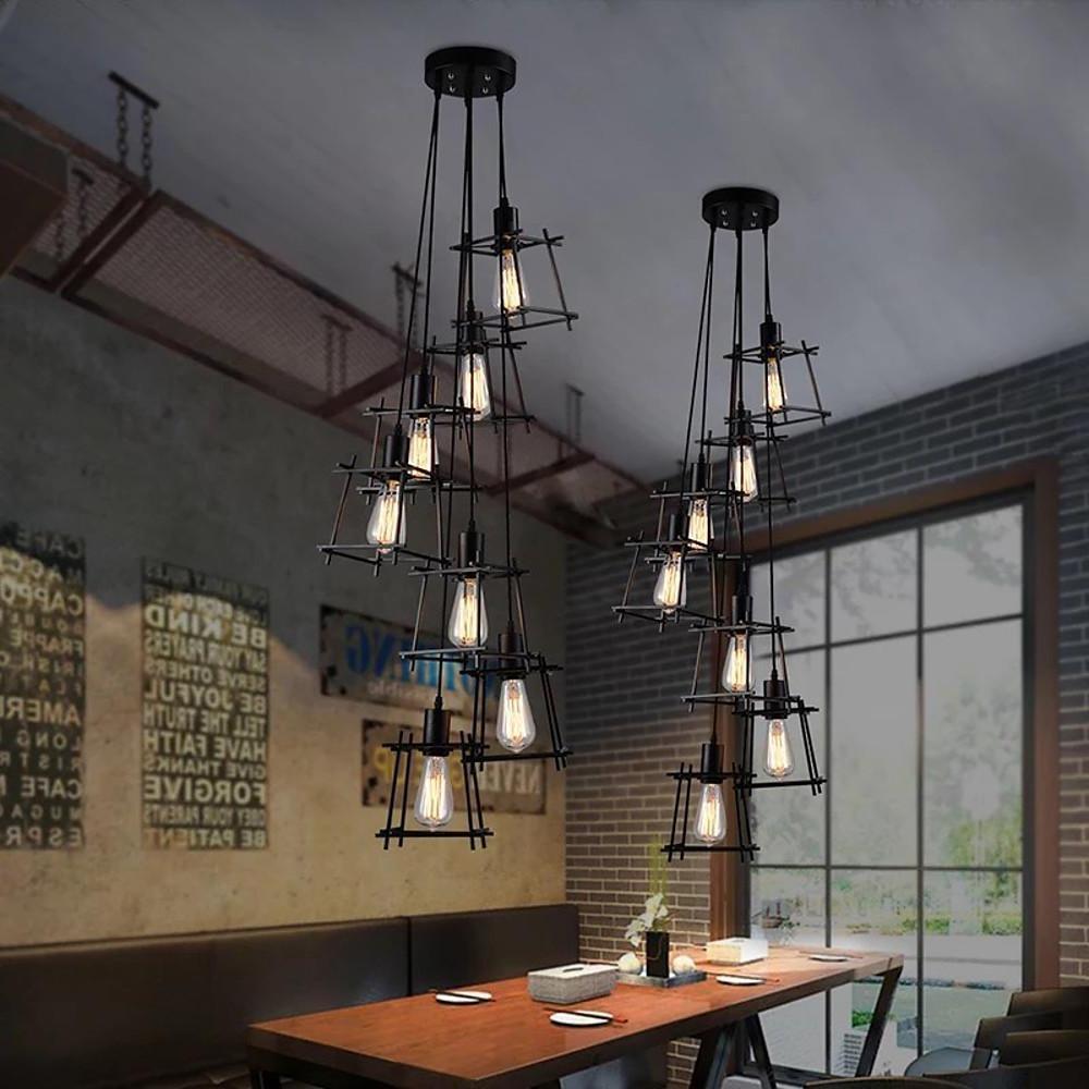 Cage Pandant Light Black Industrial Wire Lantern Ceiling Light