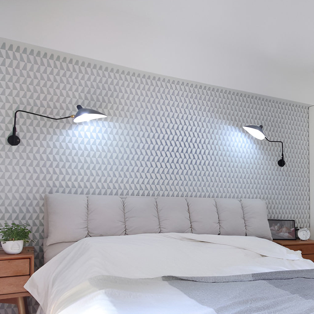 Double Arm Wall Sconce Industrial Style Adjustable Light