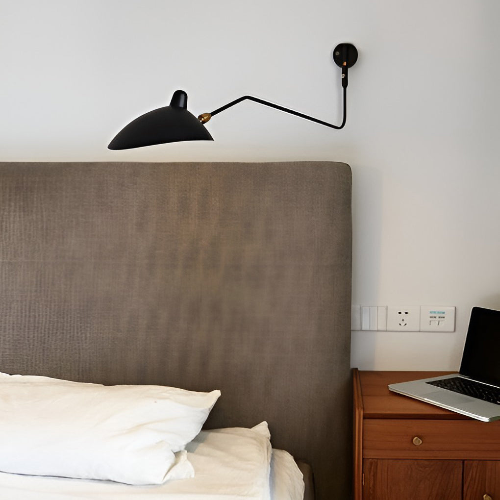 Double Arm Wall Sconce Industrial Style Adjustable Light