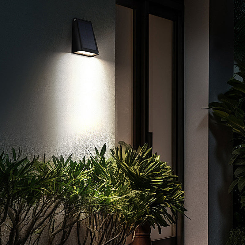 Down Light Wall Sconce Modern LED Waterproof Black Solar Light