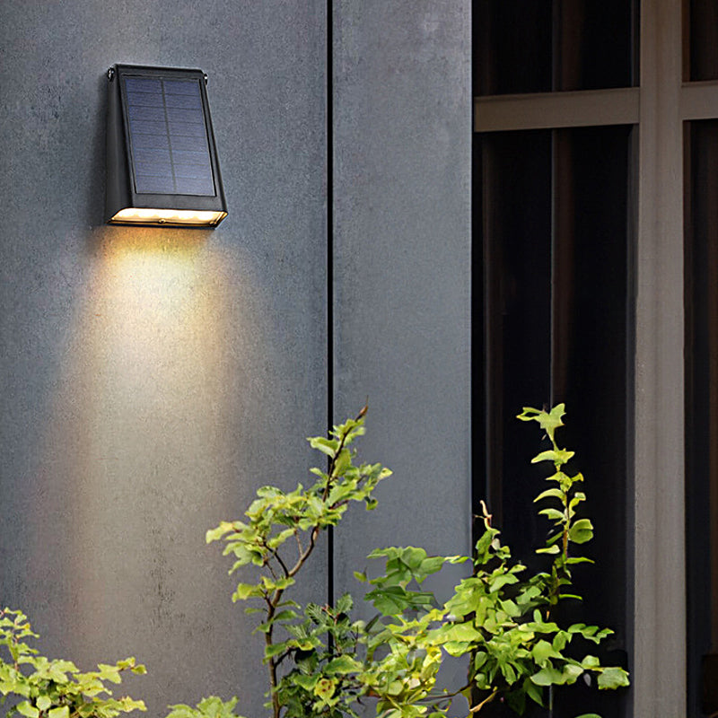 Down Light Wall Sconce Modern LED Waterproof Black Solar Light