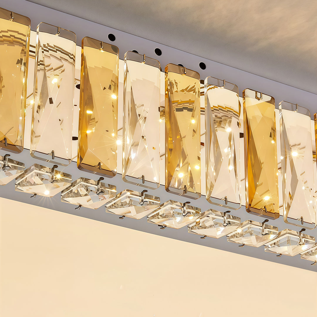 LED Flush Mounted Ceiling Lights Luxury Crystal Lamp