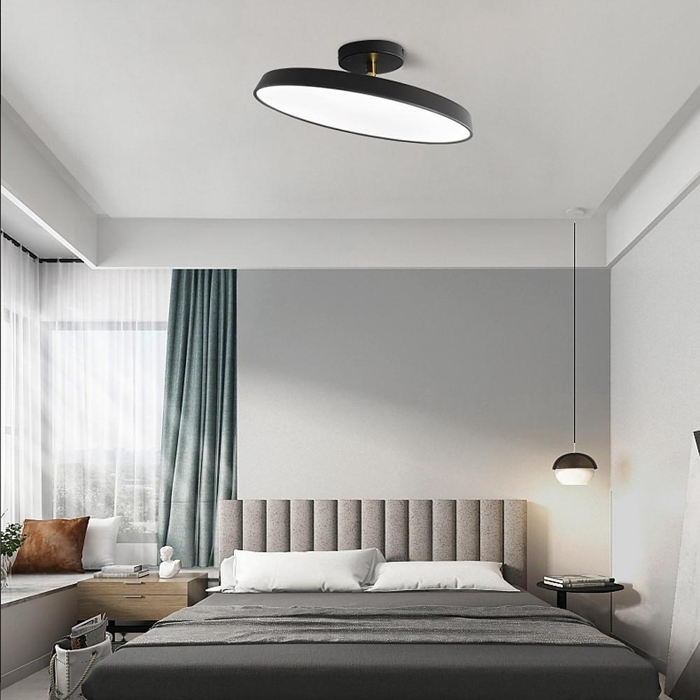 Adjustable Circular LED Nordic Ceiling Lights Semi-Flush Mount Lighting