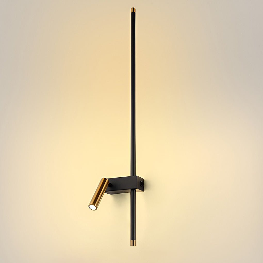 Dual Light Wall Sconce LED Linear Light with Adjustable Spotlight