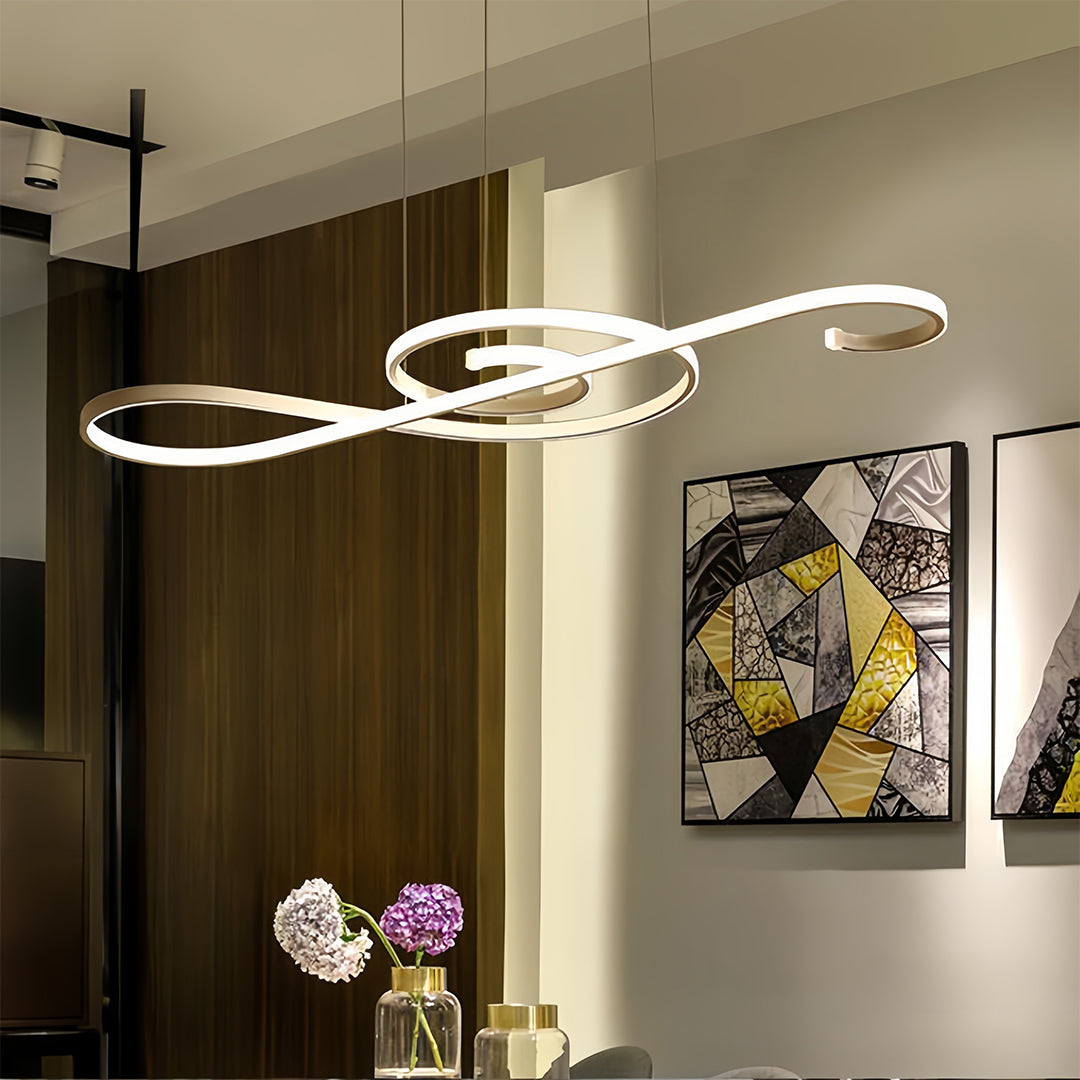 Unique Large Chandeliers Dimmable LED Simple Note Ceiling Light