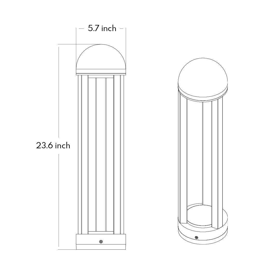 Garden Pole Bollard Lights Modern Art Pathway Lighting