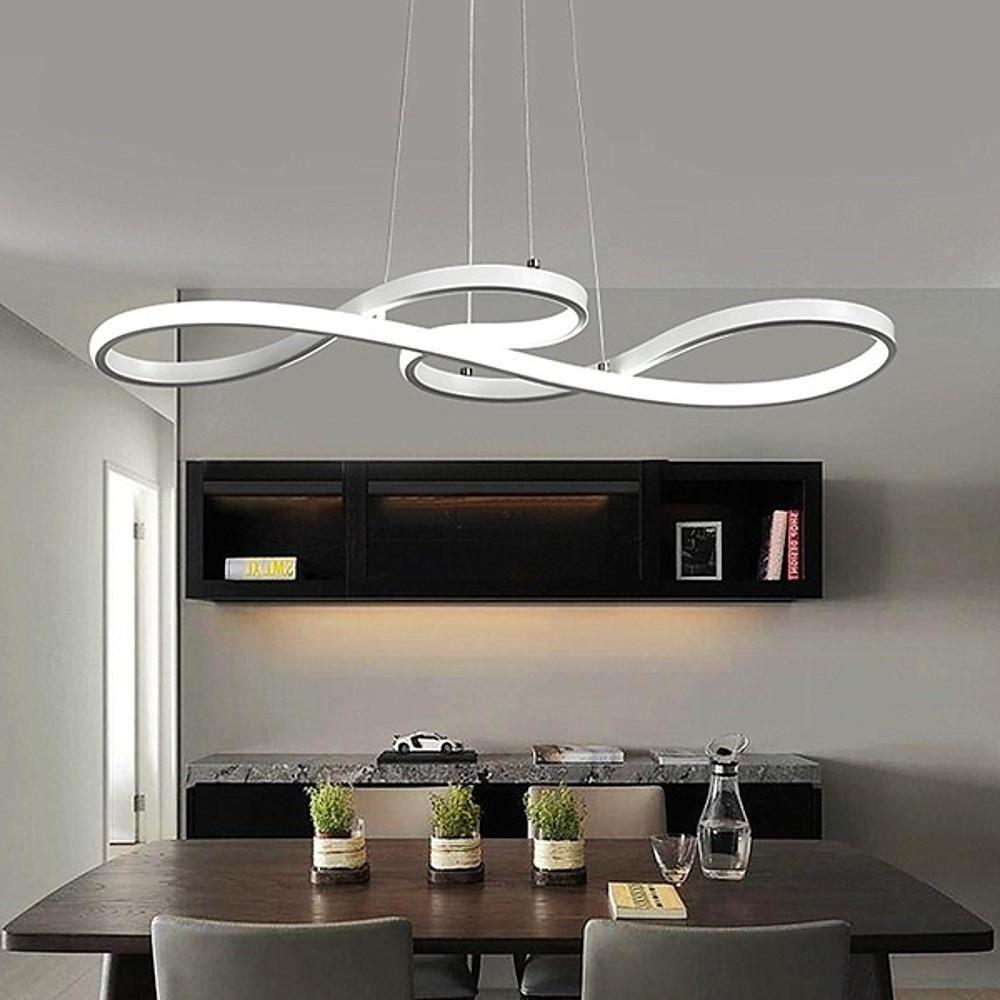 Geometric Design Semi Flush Chandeliers Metal Silica Gel Ceiling Lights