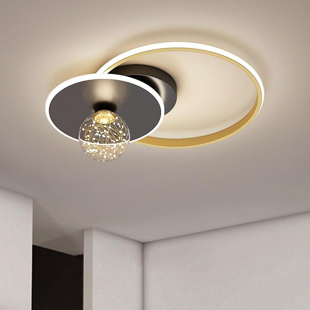 Circles Globe LED Modern Ceiling Lights Flush Mount Lighting for Bedroom