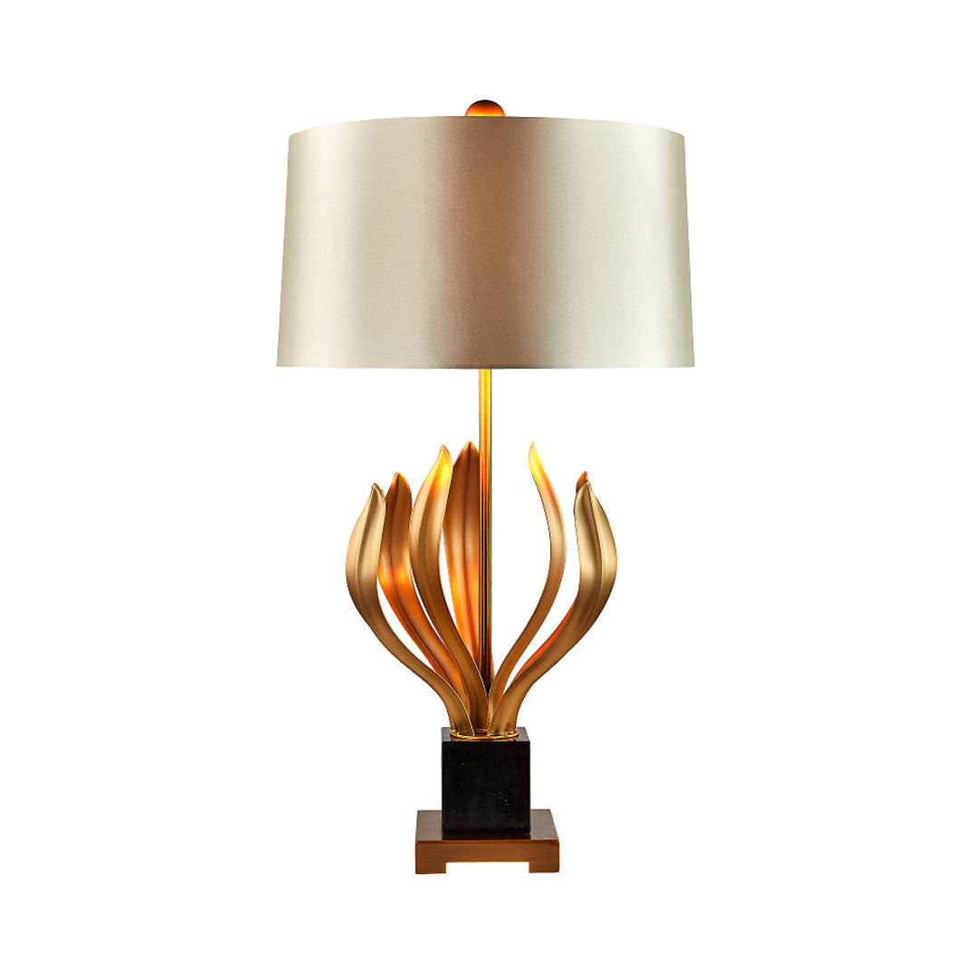Vintage Metal Fabric Shade Table Lamp
