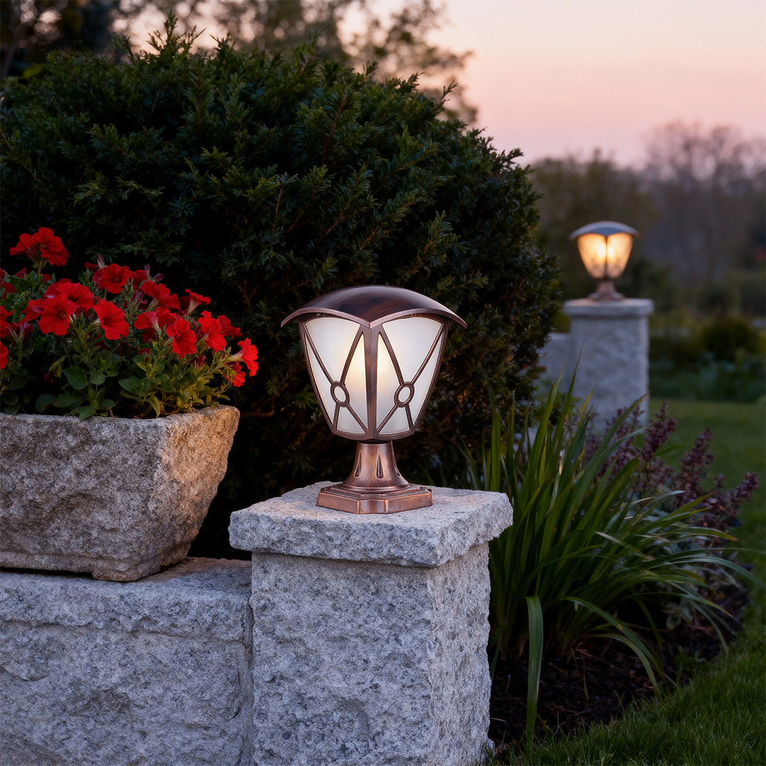 Aluminum Pillar Light European Style LED Garden Decorative Pole Lamp
