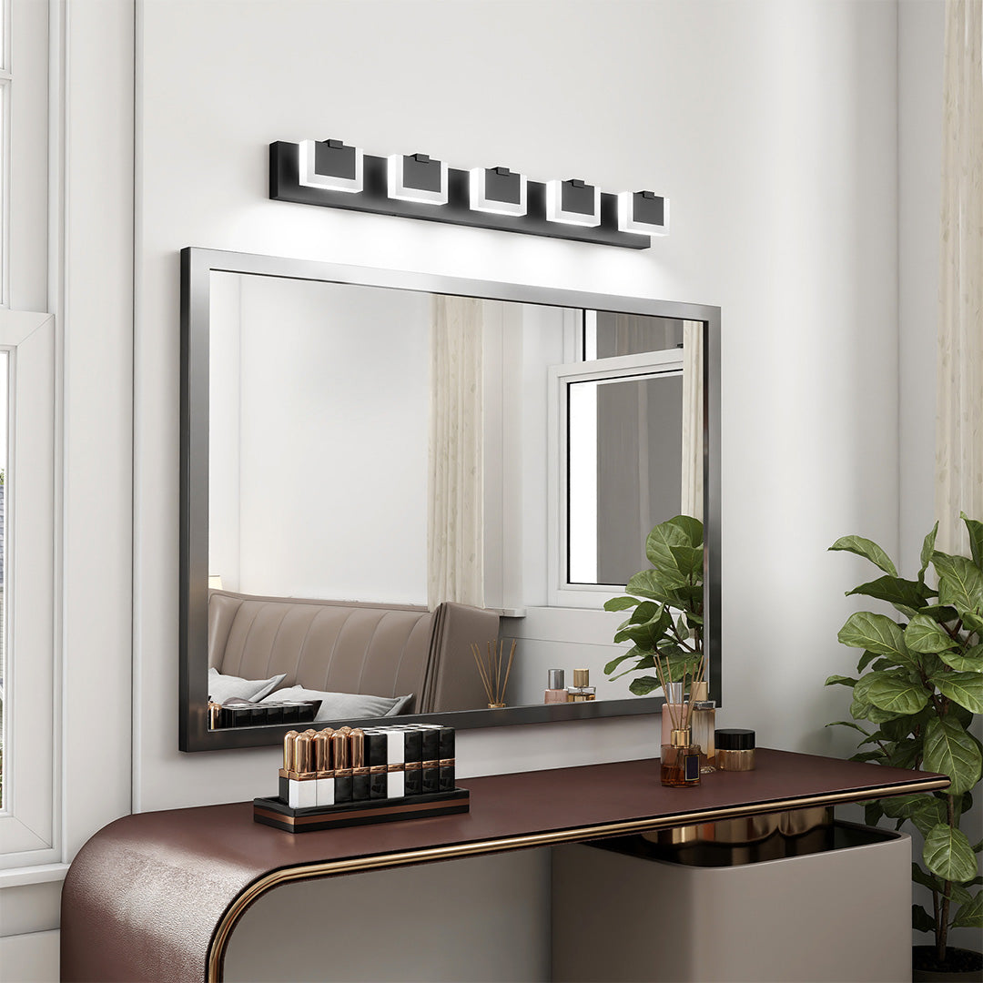 Bathroom LED Vanity Lights Nordic Chrome Mirror Light