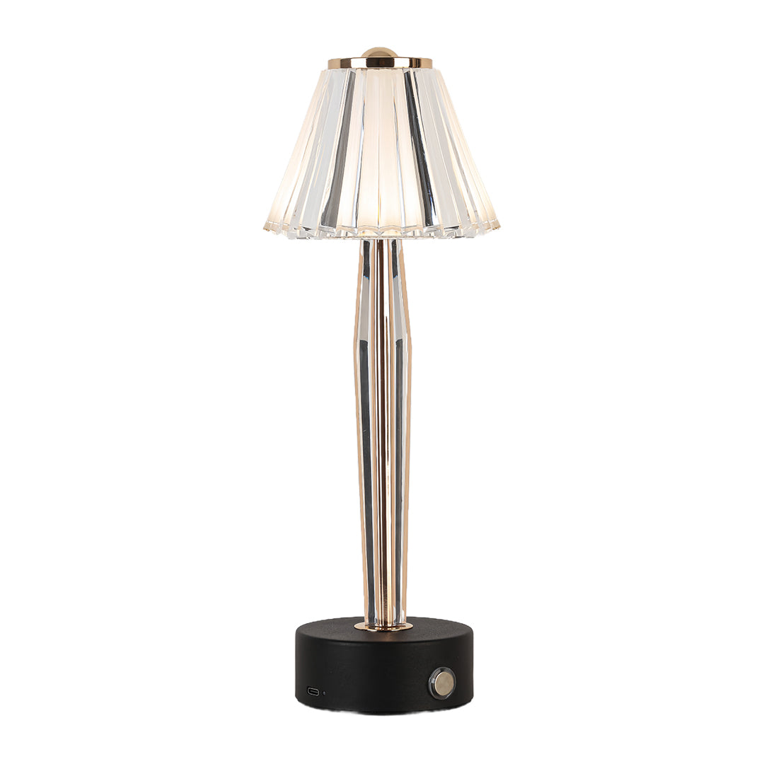 Classic Table Lamp USB Touch Control Iron Body and Acrylic Shade Light