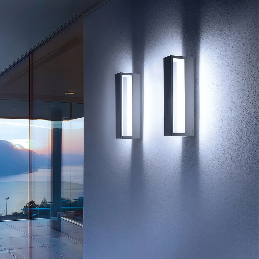 Black Sconces Outdoor Modern Waterproof Metal Light