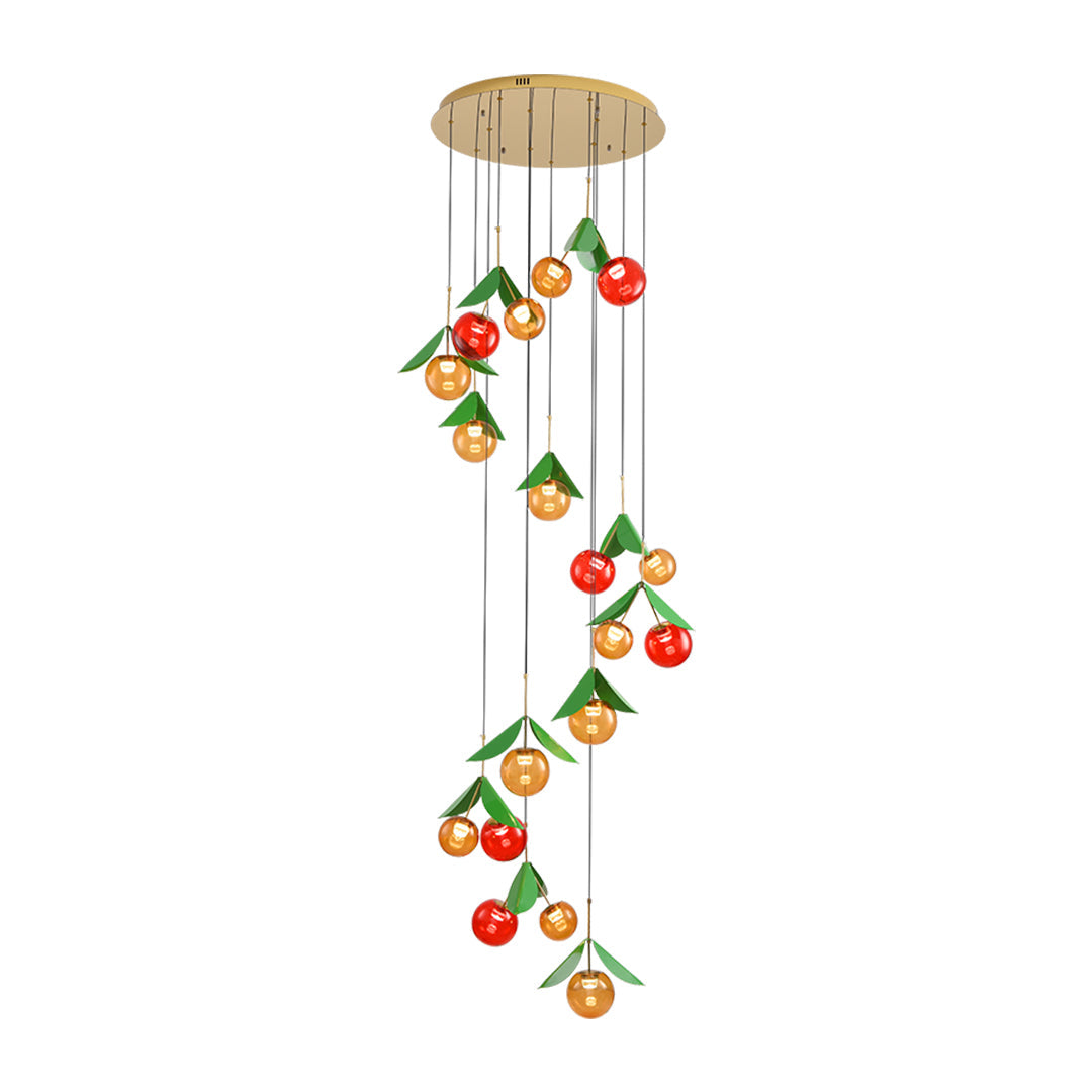 Creative Cherry LED Glass Dome Chandelier Nordic
