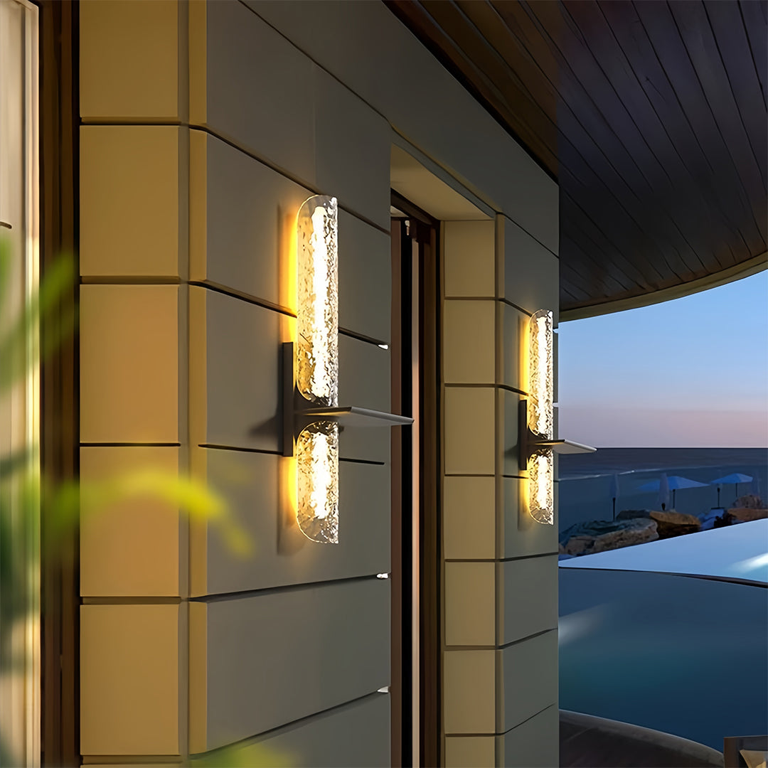 Contemporary Black Outdoor Wall Lights Waterproof LED Lamp