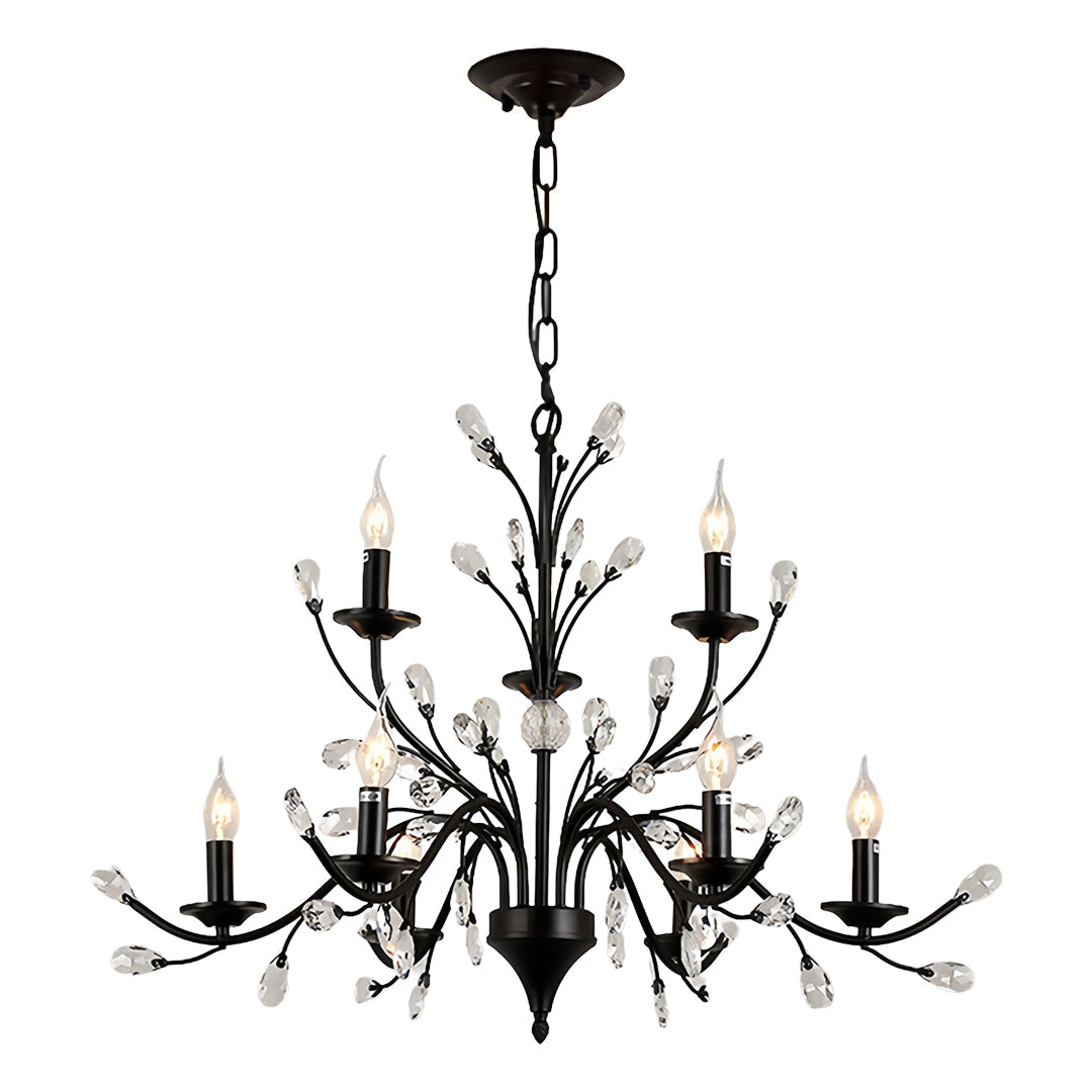 Contemporary Candle Chandelier LED Candelabra Bulbs Ceiling Light