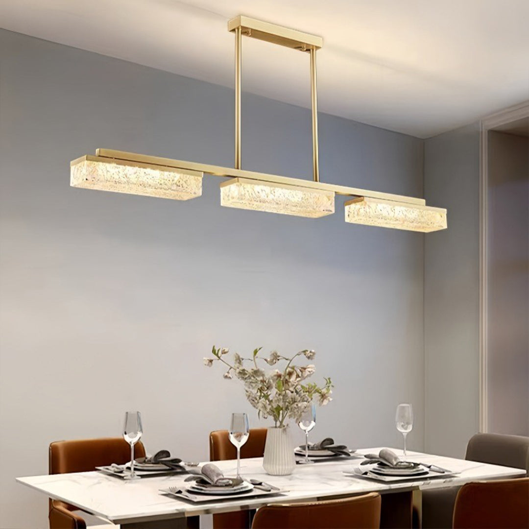 Copper Pendant Lights For Kitchen Island Linear Three-Temperature Ceiling Light